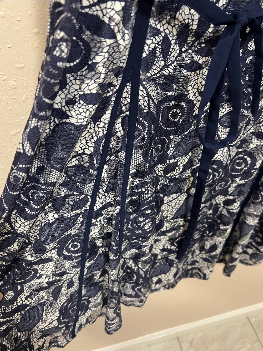 Dress Barn Floral Lace-Effect Fit-and-Flare Dress Ptp 19.5 L 36” - Picture 2 of 5